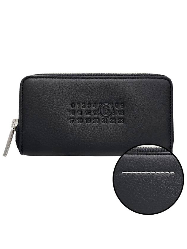 Embossed Numeric Logo Zip Around Long Wallet Black - MAISON MARGIELA - BALAAN 2