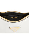 Arque Leather Shoulder Bag White - PRADA - BALAAN 10