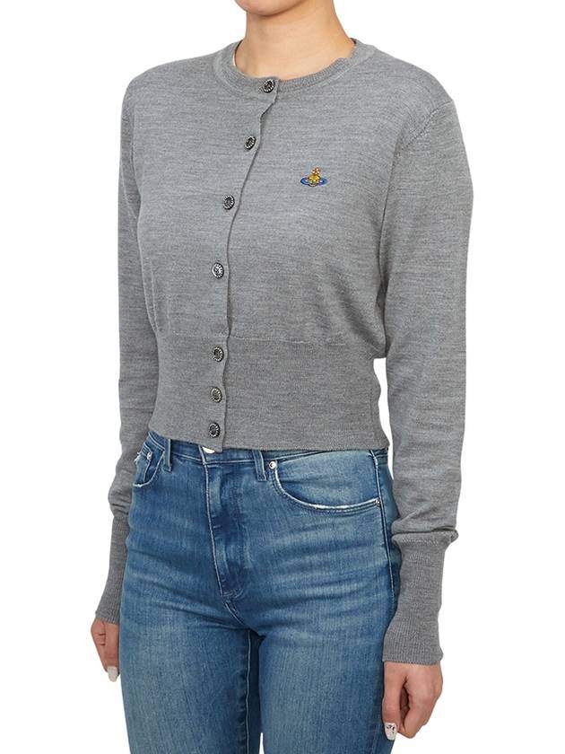 Bea Cropped Cardigan Grey - VIVIENNE WESTWOOD - BALAAN 4