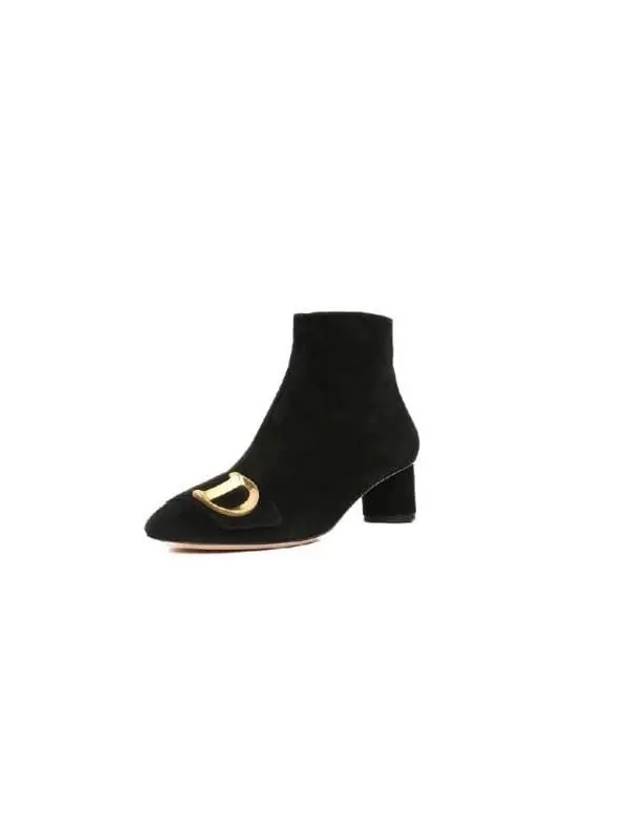 C'est Heeled Ankle Middle Boots Black - DIOR - BALAAN 3