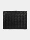 Intrecciato Document Case Clutch Bag Black - BOTTEGA VENETA - BALAAN 2