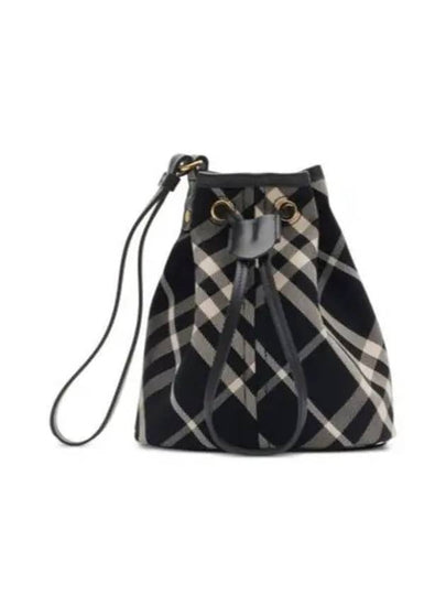 Check Drawstring Pouch Bag Black - BURBERRY - BALAAN 2