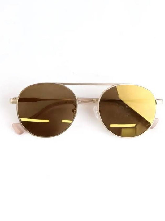 Agata Women s Sunglasses High Bridge Round Matte Gold SAG1102 - AGATHA APPAREL - BALAAN 1