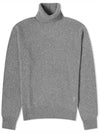 Heart Logo Cashmere Turtleneck Grey - AMI - BALAAN 1