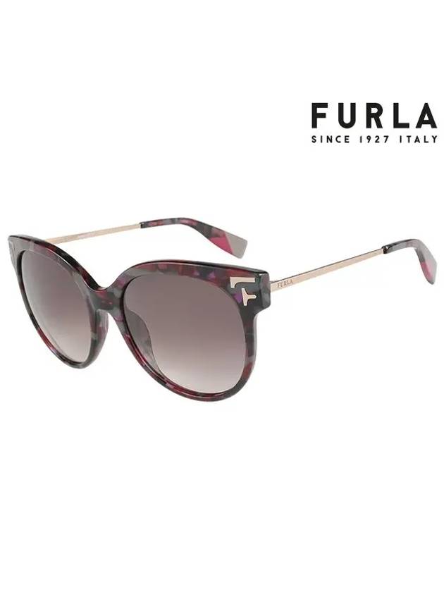 Sunglasses SFU341 01BU Round Acetate Women's - FURLA - BALAAN 2