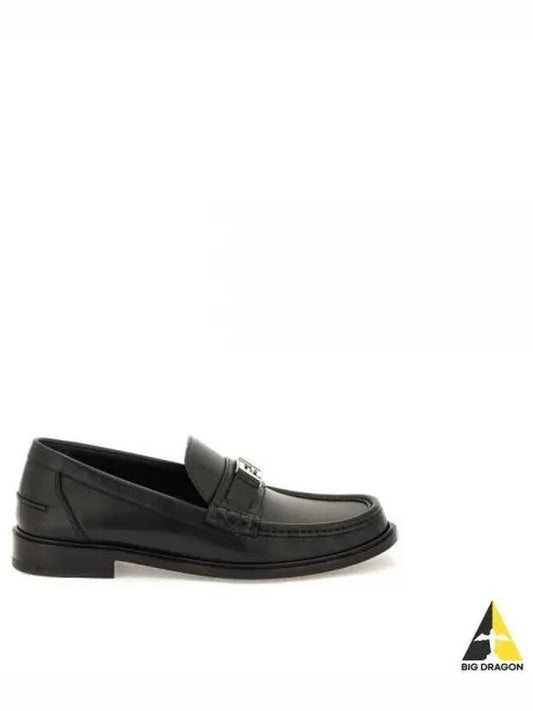 FF Square Leather Loafers Black - FENDI - BALAAN 2