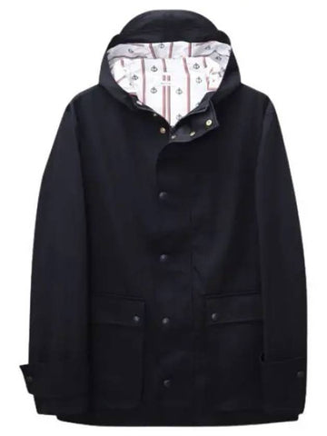 Nylon Tech Snap Front Rain Parka Men s Jacket - THOM BROWNE - BALAAN 1