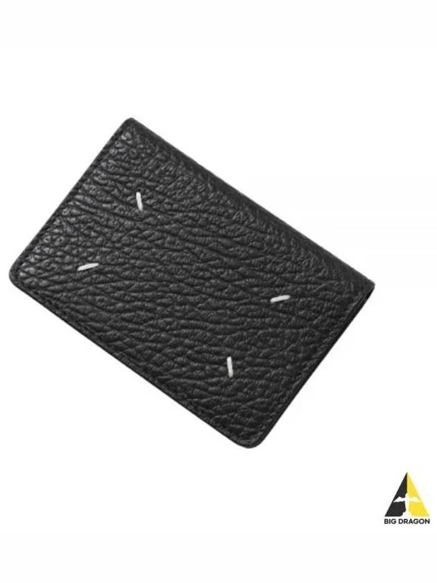 Bovine Leather Card Wallet Black - MAISON MARGIELA - BALAAN 2