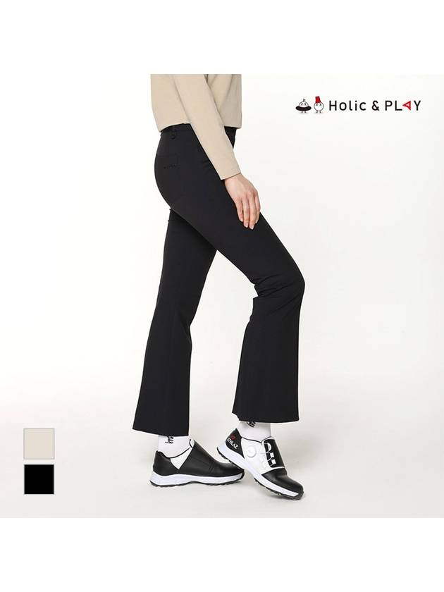 back pleated bootcut back banding basic pantsHE2WPT002 - HOLIC&PLAY - BALAAN 1