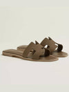 Oran Leather Sandals Etoupe - HERMES - BALAAN 2