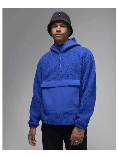 Jordan Flight High Pile Fleece Pullover Hoodie Game Royal - NIKE - BALAAN 2