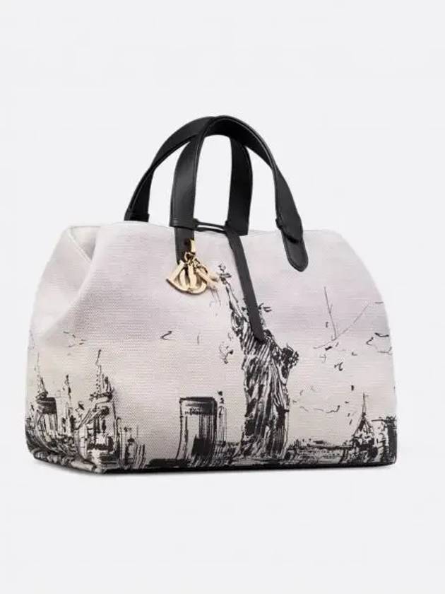 Toujours New York Print Large Tote Bag Latte - DIOR - BALAAN 2