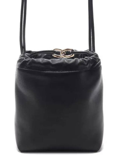 V Logo Pouf Drawstring Small Shoulder Bag Black - VALENTINO - BALAAN 2