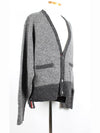 Mohair tweed wool cardigan 5 - THOM BROWNE - BALAAN 6