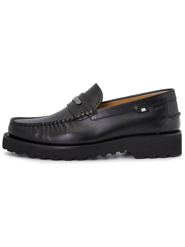 Nociel Leather Loafers Black - BALLY - BALAAN 1