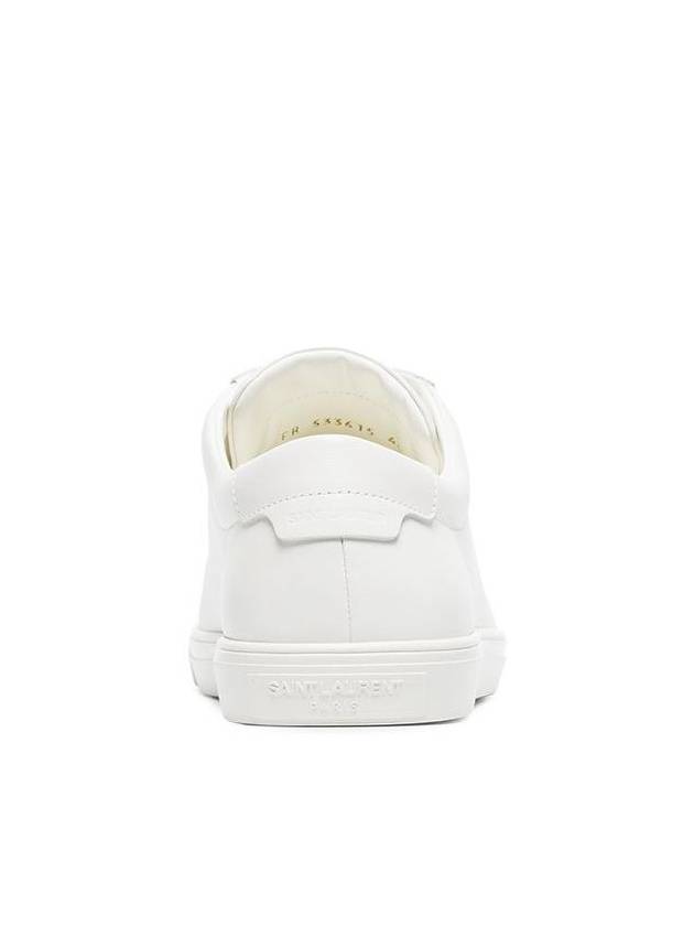 Men's Andy Leather Low Top Sneakers White - SAINT LAURENT - BALAAN 6