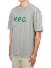 Logo Print Crew Neck Short Sleeve T-Shirt Grey - A.P.C. - BALAAN 5