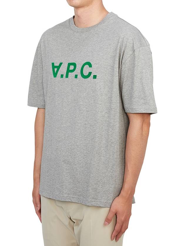 Logo Print Crew Neck Short Sleeve T-Shirt Grey - A.P.C. - BALAAN 5