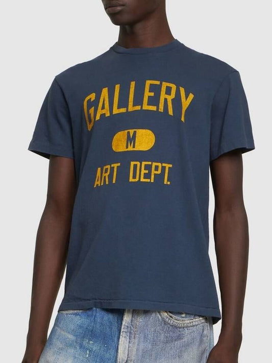 Art Dept Short Sleeve T Shirt Deep Navy - GALLERY DEPT. - BALAAN 2