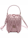 Matelasse Nappa Leather Bucket Bag Pink - MIU MIU - BALAAN 2