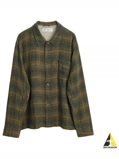 Woolblend Check Box Long Sleeve Shirt Green - OUR LEGACY - BALAAN 2