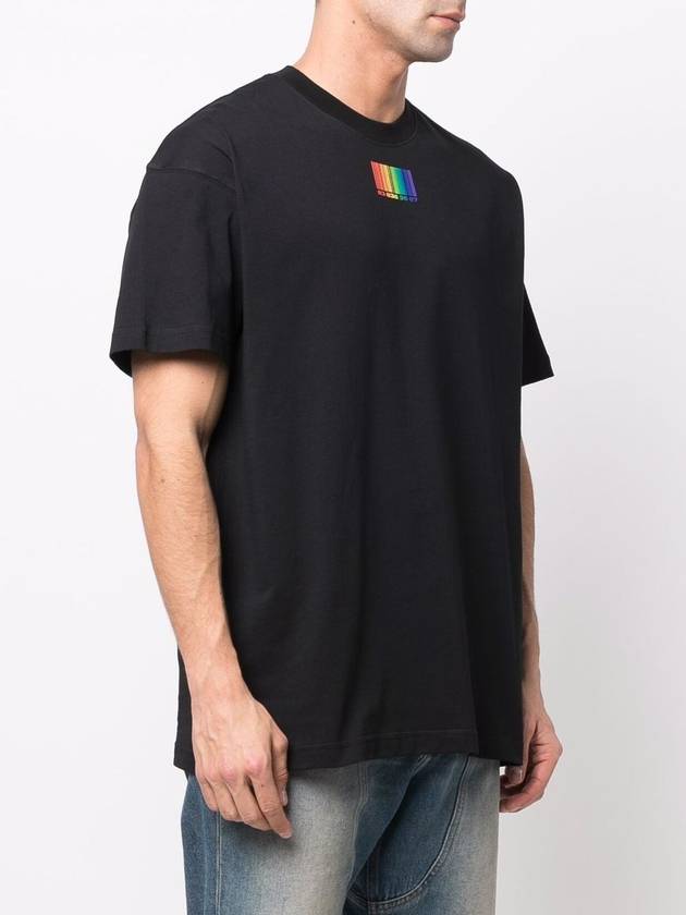 Rainbow Barcode Short Sleeve T-Shirt Black - VETEMENTS - BALAAN 9