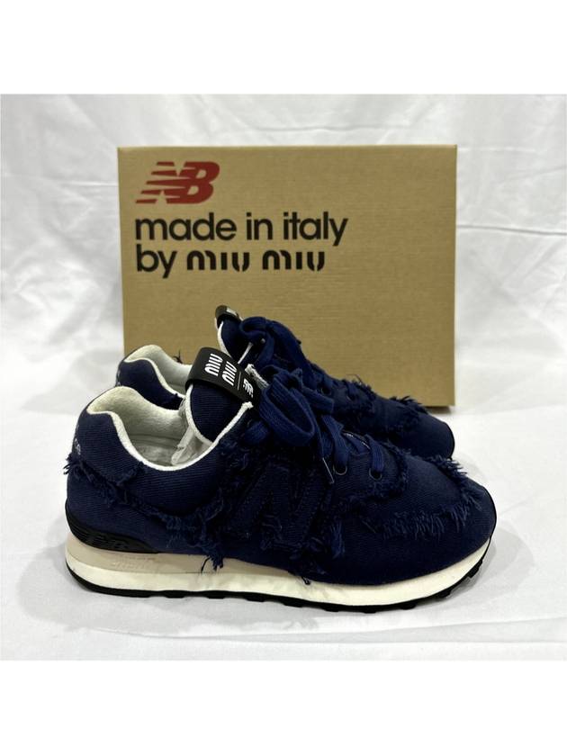 39 New Balance x 574 Women s Denim Sneakers Royal Blue - MIU MIU - BALAAN 6