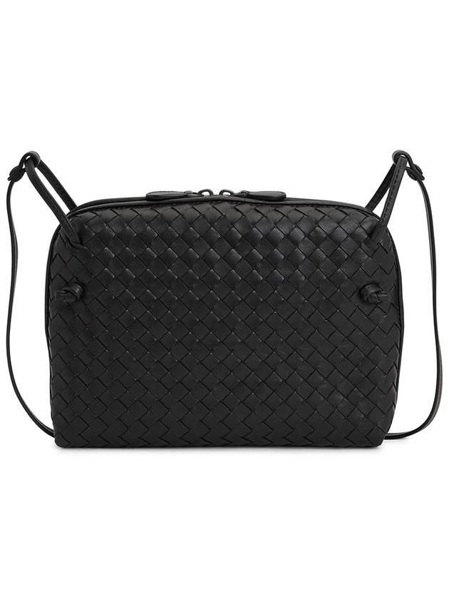 Intrecciato Lambskin Cross Bag Black - BOTTEGA VENETA - BALAAN 3