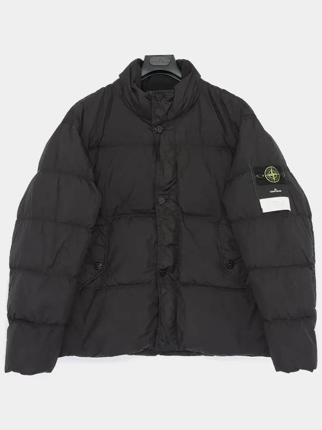 Garment Dyed Crinkle Reps Down Padding Black - STONE ISLAND - BALAAN 4