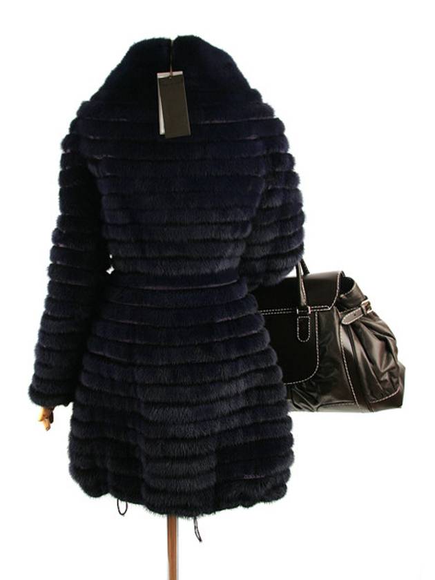 D15OA 752 P32 2690 Blue Purple Mink Coat - ERMANNO SCERVINO - BALAAN 3