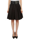 Stretch Belt A-Line Skirt Black - ALAIA - BALAAN 4