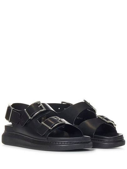 Hybrid Double Buckle Sandals Black - ALEXANDER MCQUEEN - BALAAN 2