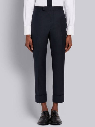 Super 120S Twill Classic Backstrap Trouser Pants Navy - THOM BROWNE - BALAAN 2