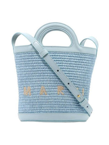 Tropicalia Small Bucket Bag Light Blue - MARNI - BALAAN 1