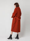 VOLUME SLEEVE WOOL DOUBLE COATBRICK - PAGE STUDIO - BALAAN 3