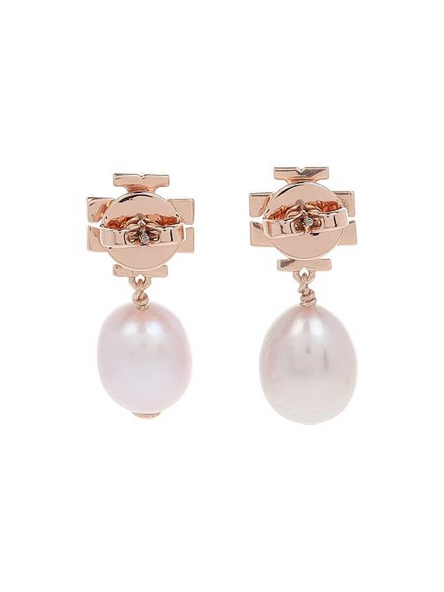 Kira Pave Pearl Drop Earrings Rose - TORY BURCH - BALAAN 3