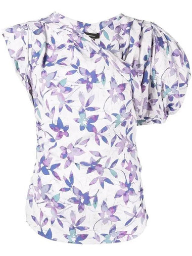 floral crepe blouse purple - ISABEL MARANT - BALAAN 1