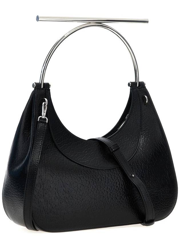 Alexander McQueen Black Leather Cross-Bar Top Handle Bag - ALEXANDER MCQUEEN - BALAAN 3