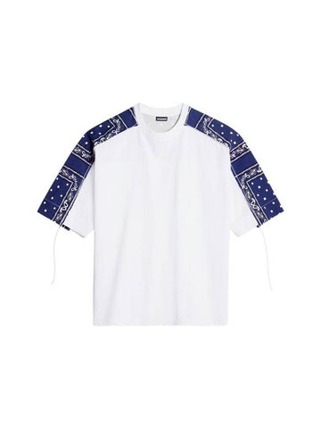 Le Bandana Printed Cotton Short Sleeve T-Shirt White Navy - JACQUEMUS - BALAAN 1