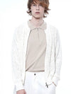 Men s PKZUC WH punching knit zip up cardigan white - CHANCE'S NOI - BALAAN 8