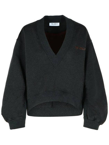 The Attico Black Cotton Sweatshirt - THE ATTICO - BALAAN 1