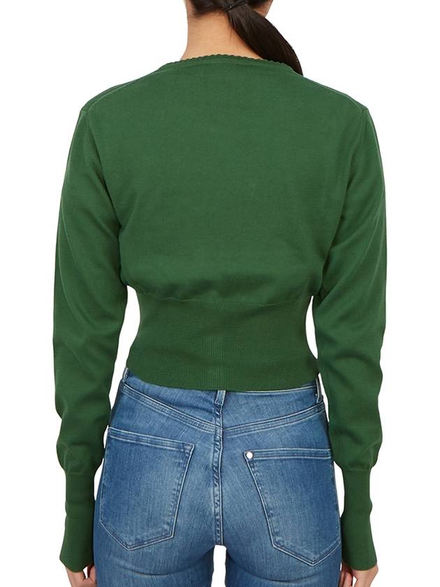 Women s Bea Embroidered Logo Crop Cardigan Green - VIVIENNE WESTWOOD - BALAAN 8