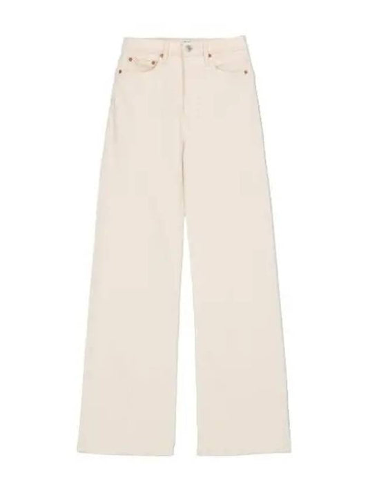 Ultra high rise wide denim pants vintage white jeans - RE/DONE - BALAAN 1