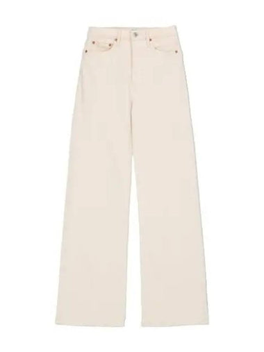 Ultra high rise wide denim pants vintage white jeans - RE/DONE - BALAAN 1