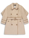 Kids Double Breasted Trench Coat Beige - BURBERRY - BALAAN 2