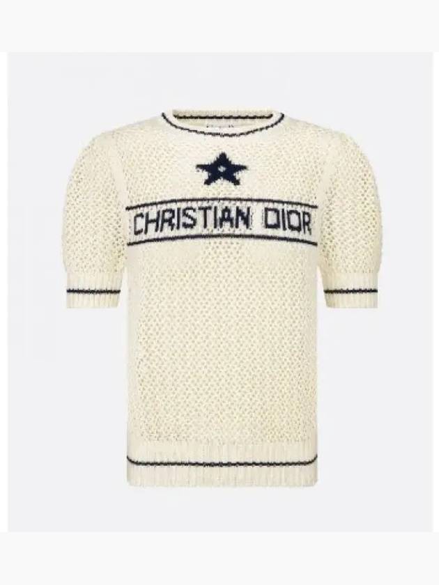 Christian Dior Short Sleeve T-Shirt White Navy Blue - DIOR - BALAAN 2