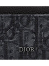 Oblique Jacquard Grain Leather Card Wallet Black - DIOR - BALAAN 5