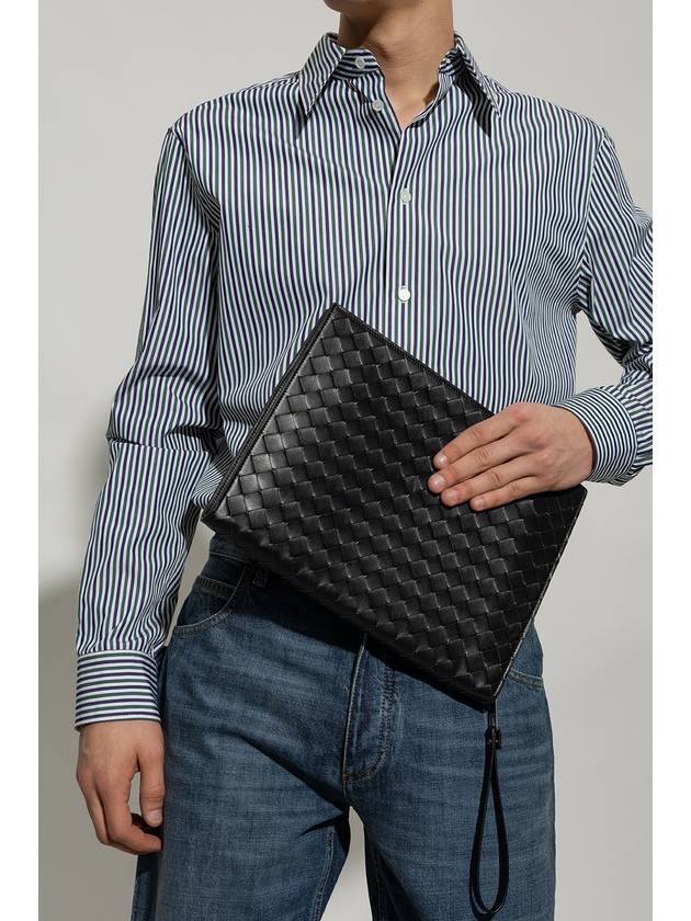 Medium Intrecciato Document Case Black - BOTTEGA VENETA - BALAAN 3