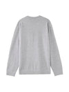 Wool Intarsia Blend Logo Sweatshirt Gray - BURBERRY - BALAAN 3