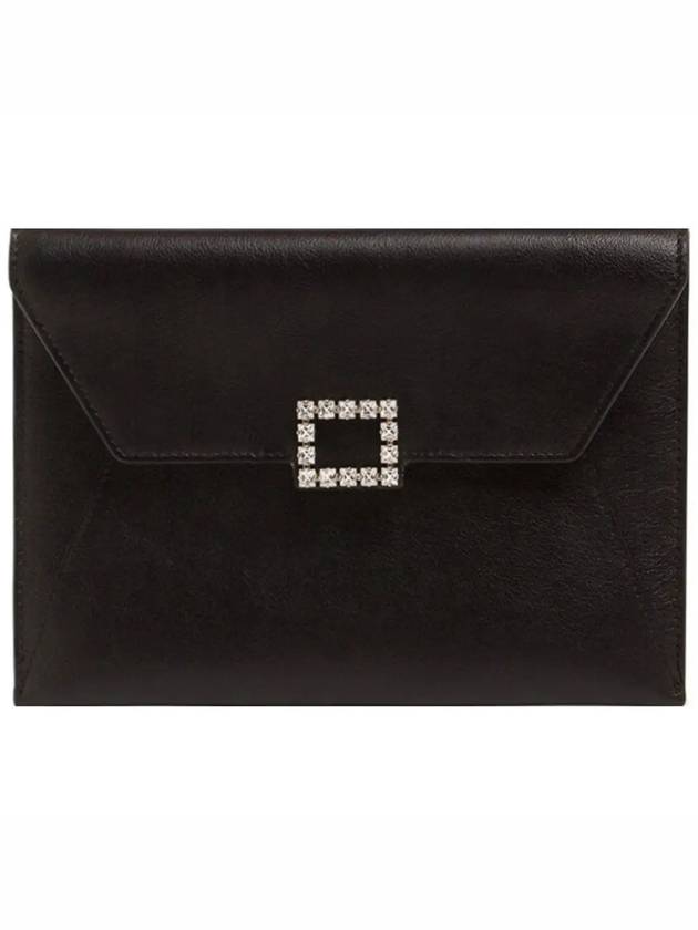 Buckle Envelope Small Clutch Bag Black - ROGER VIVIER - BALAAN 3